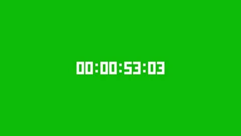 Digital Countdown Timer with Green Screen Background Stock Footage 281716444