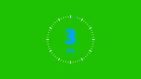 Digital Countdown Timer With Green Screen Background 库存影片 344167217