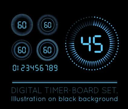 Digital Countdown Timer Illustrazione stock