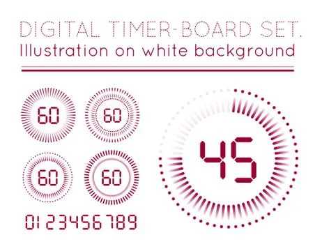 Digital Countdown Timer Stock Illustration