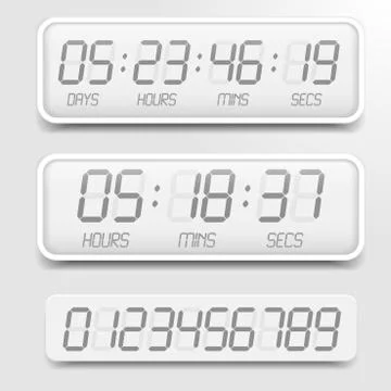 Digital Countdown Timer Stock Illustration