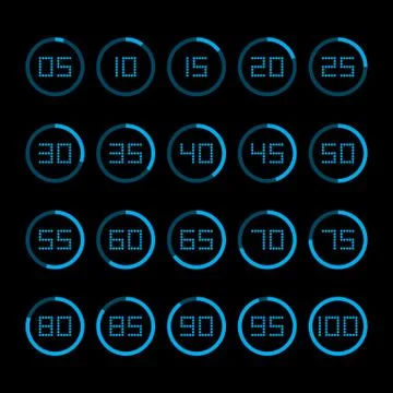 Digital countdown timer Stock Illustration