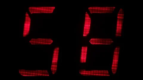 Digital countdown timer with an interval... | Stock Video | Pond5