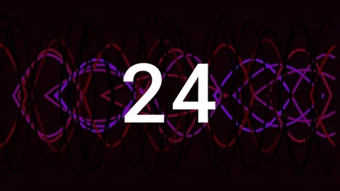 Digital Countdown Timer with Numbers 30 to 0, Abstract Background 스톡 동영상 341679638