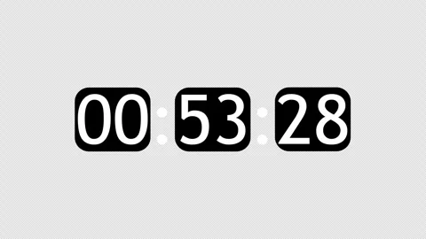 Digital Countdown Timer for One Minute or One Hour Video stock 343373295