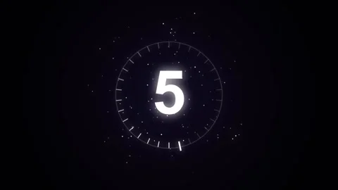 Digital countdown timer with particle effects for cinematic intro and motio.. Stock Footage 346241666