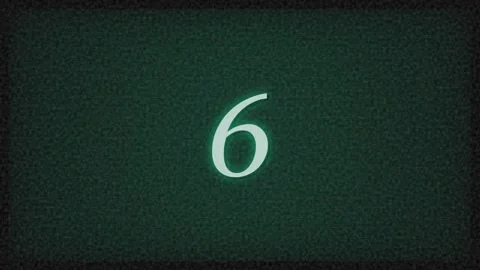 Digital Countdown Timer with Retro Television Static Overlay Effect Stock Footage 347628500