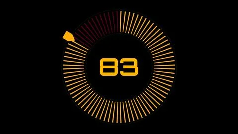 Digital countdown timer showing progress loading percentage 스톡 일러스트
