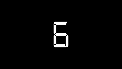 Digital countdown timer showing ten to one on black background, clean graph.. Stock Footage 345547878