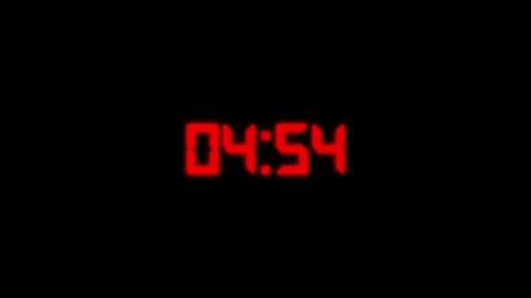 Digital Countdown Timer Starting at 10:00 (10 seconds) on Black Background,.. Stock Footage 305299598