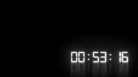 Digital countdown timer turning red in last ten seconds Stock Footage 333835372