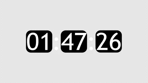 Digital Countdown Timer for Two Minutes or Two Hours Video stock 343373352
