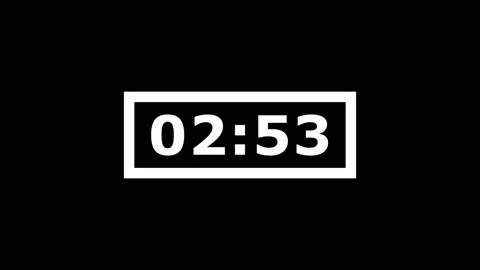 Digital countdown timer with white numbers on black background. Видео 337520416