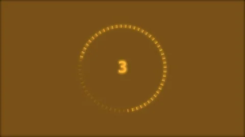 Digital countdown timer with yellow glowing numbers circling on plain brown.. Stock Footage 341770813