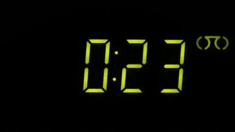 Digital countdown from twenty three to zero, green figures on black background. Stock Footage 103035153