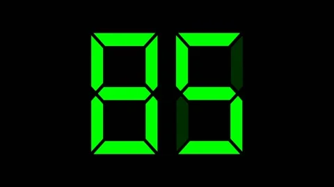 Digital counter 0-99, each number in separate frames Stock Footage 42332045