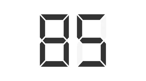 Digital counter 0-99, each number in separate frames Stock Footage 42332068