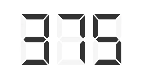 Digital counter 0-999 - each number in separate frame, 50fps Stock Footage 42332077