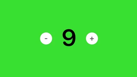 Digital Counter Increase Decrease Cart Icon Animation Video stock 330113268
