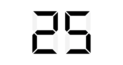 Digital Counter - Numbers 0-99 - Each Number is a Separate Frame Stock Footage 96467425