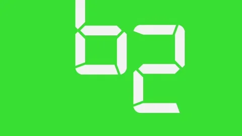 Digital Counter Timer Motion Graphic Green Screen Animation (Countdown) Stock Footage 318860200