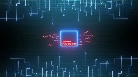 Digital CPU Qualcomm Snapdragon Stock Footage 91188166