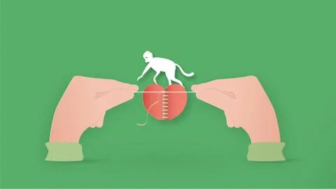 Digital craft design in concept of "Save animal wildlife". Manipulation art i Stock Illustration