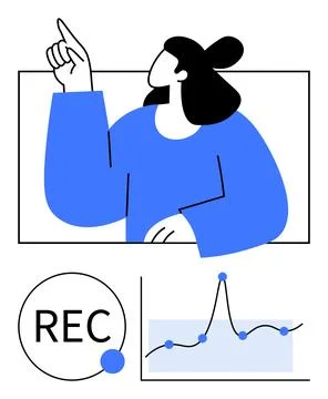 Digital Creativity The Intersection of Art and Technology in Modern Recording Stock Illustration