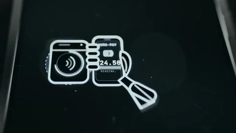 Digital Credit Card Method - Handheld Screen Detail Stock Footage 336403653