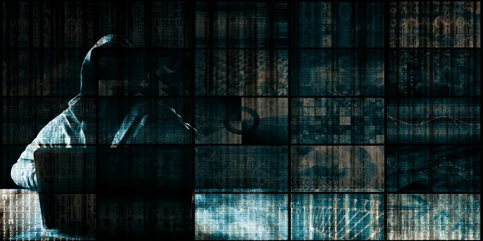 Digital Crime Stock Illustration