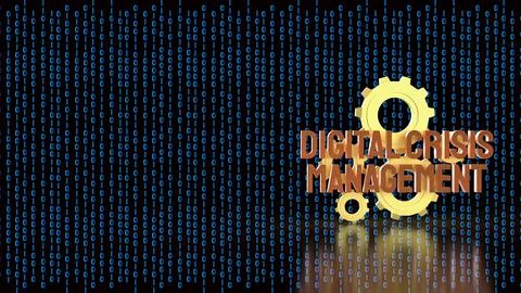 Digital Crisis Management Cybersecurity Strategy with Data Background 3d re.. Stock Illustration