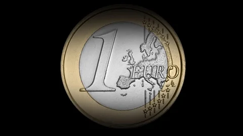 Digital crypto currency Bitcoin destroy euro coin, conceptual logo animation Stock Footage 80556903