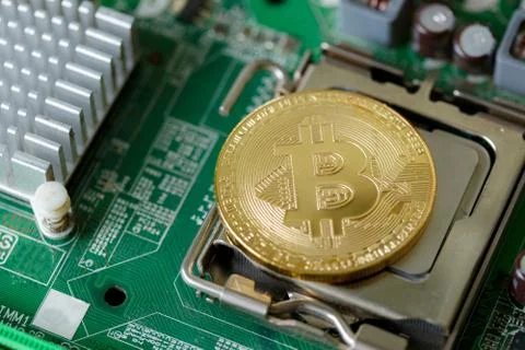 Digital Cryptocurrency Bitcoin Global Web Money Stock Photos