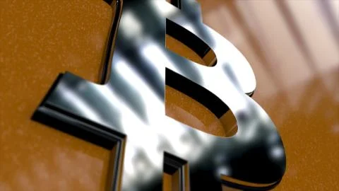 Digital cryptocurrency Bitcoin sign as virtual money. Animation bitcoin. Compass Stock-Illustration