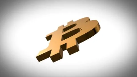 Digital cryptocurrency Bitcoin sign as virtual money. Animation bitcoin. Compass Illustrazione stock