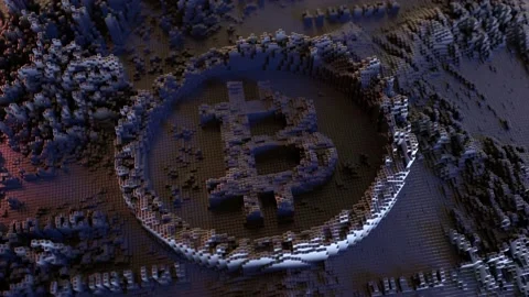 Digital Cryptocurrency Motion Background Stock Footage 147975366