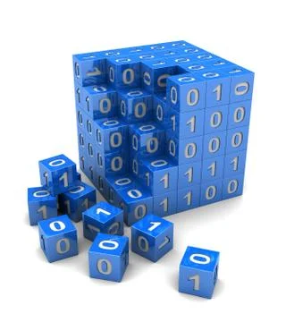 Digital cube Stock Illustration