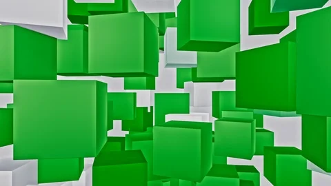 Digital cube rotation abstract background Stock Footage 113667493