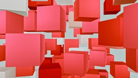 Digital cube rotation abstract background Stock-Footage 113668125
