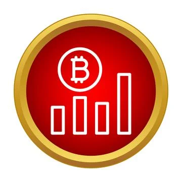 Digital currency bitcoin chart showing financial growth statistics Stock Illustration