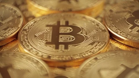 Digital Currency Bitcoin Stock-Footage 77620543