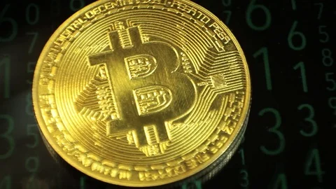 Digital Currency Bitcoin Stock Footage 83213081