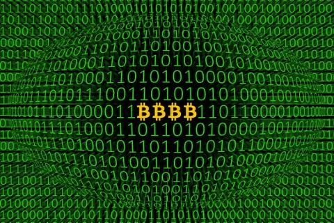 Digital Currency - Bitcoin Stock Illustration
