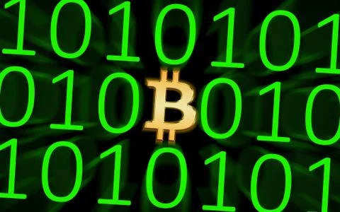 Digital Currency - Bitcoin Stock Illustration