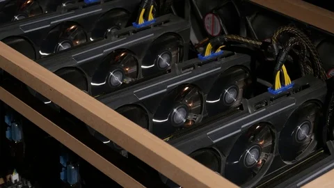 Digital Currency Mining Stock Footage 81599710
