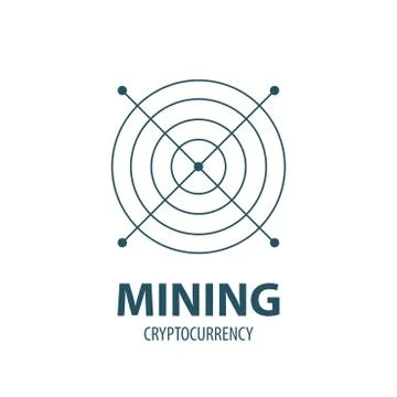 Digital currency mining 스톡 일러스트