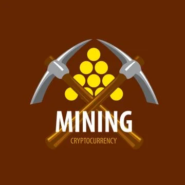 Digital currency mining 스톡 일러스트