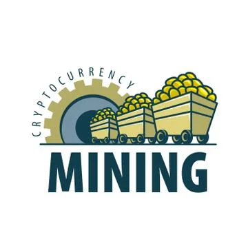 Digital currency mining Stock Illustration