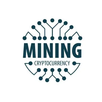 Digital currency mining 스톡 일러스트