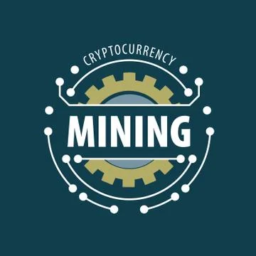 Digital currency mining Illustrazione stock